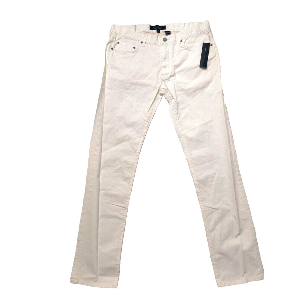 Marc by Marc Jacobs Canvas White New Uniform Fit Straight Leg Jeans 34x34